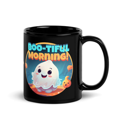 Boo-tiful Morning Ghost Halloween Coffee Mug – Ceramic, Cute Ghost Design, Fall Drinkware