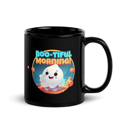 Boo-tiful Morning Ghost Halloween Coffee Mug – Ceramic, Cute Ghost Design, Fall Drinkware