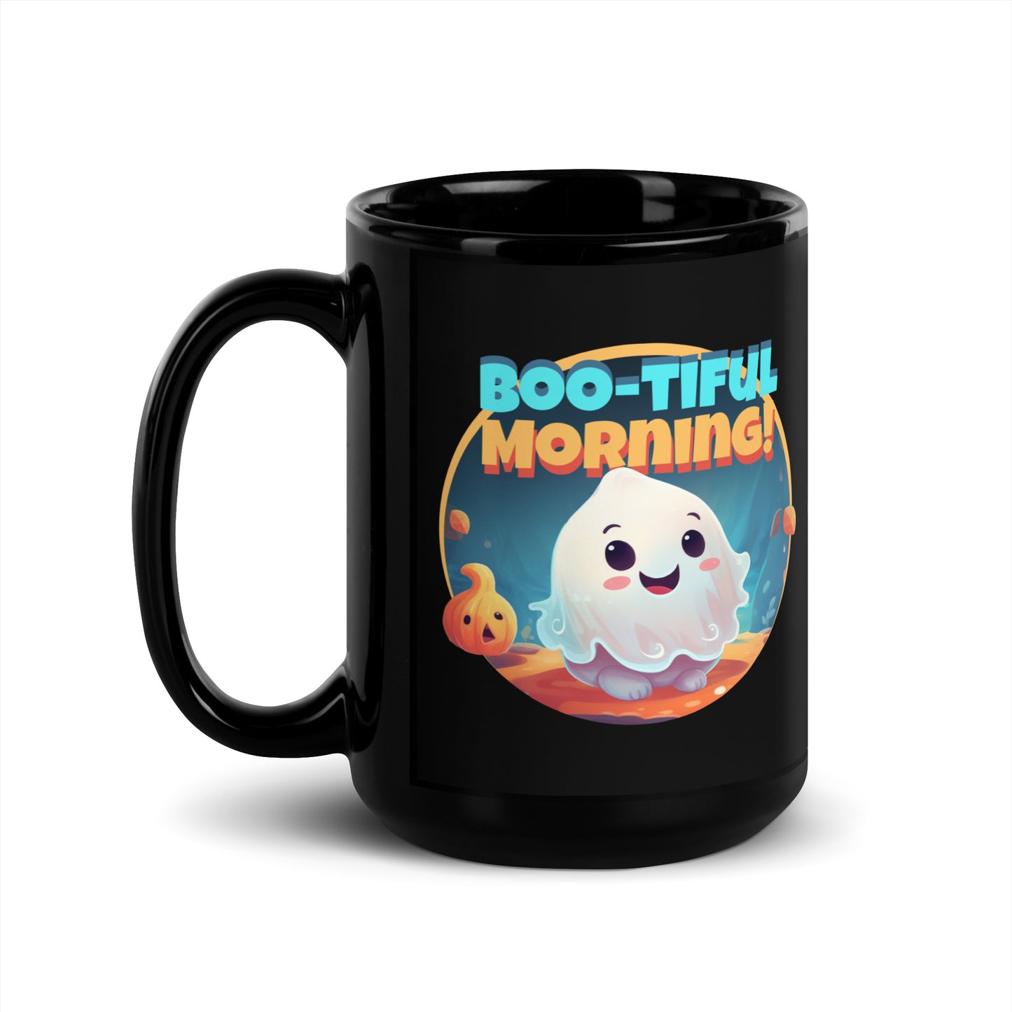 Boo-tiful Morning Ghost Halloween Coffee Mug – Ceramic, Cute Ghost Design, Fall Drinkware